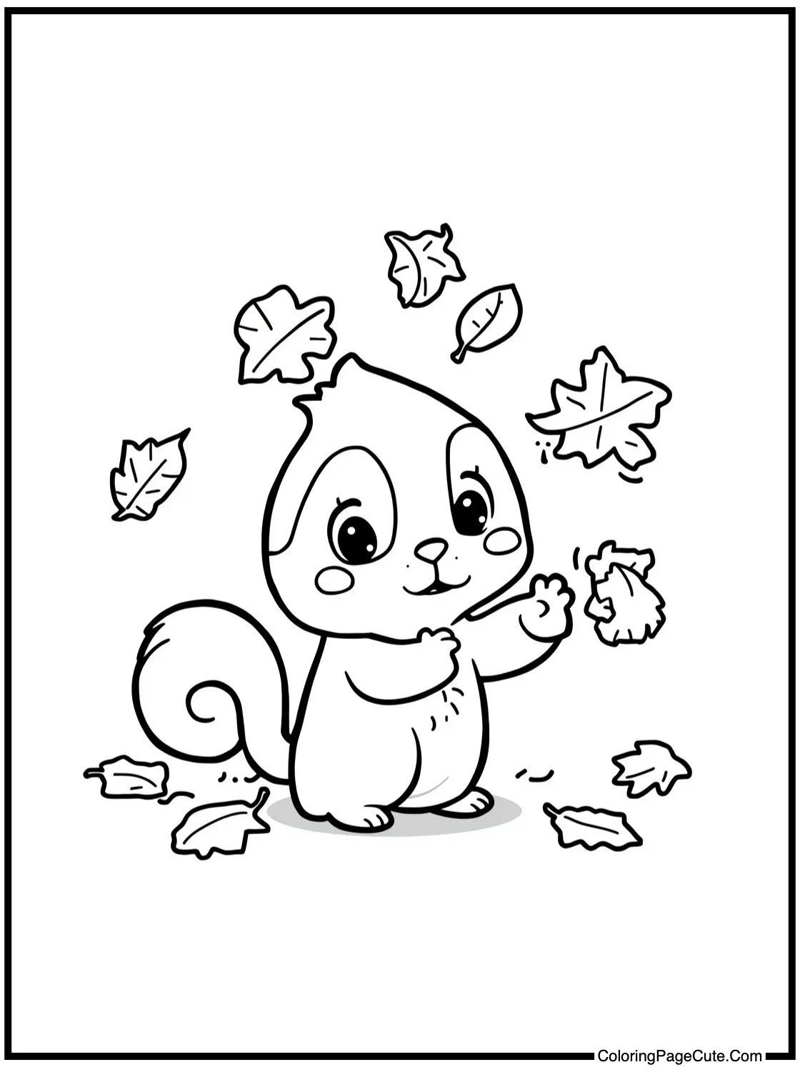 catching falling leaves