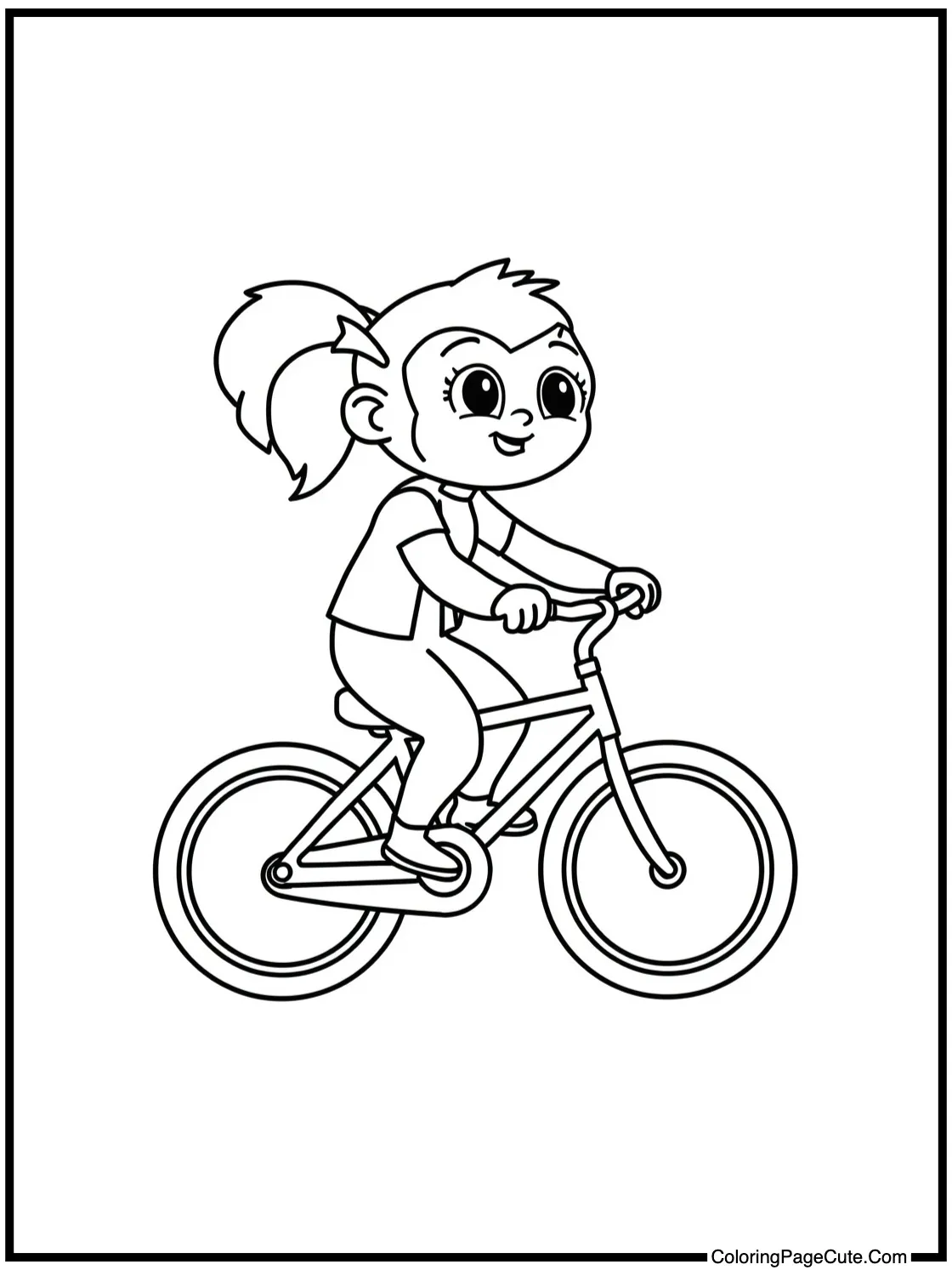 riding a bicycle