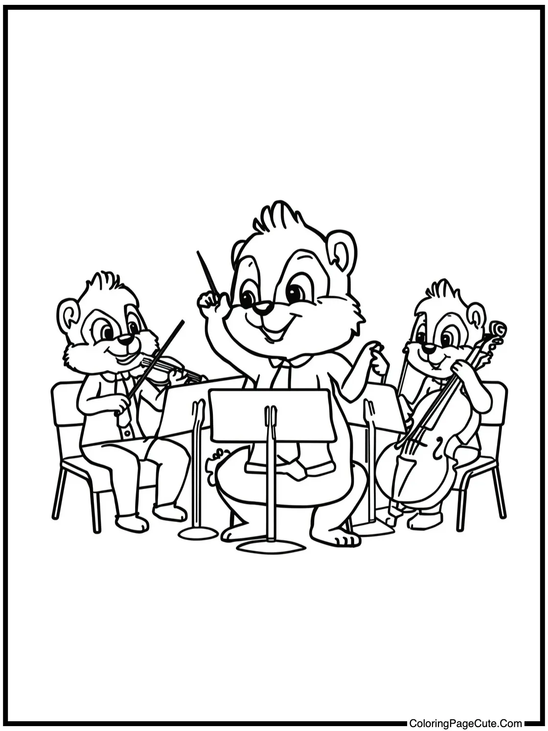 conducting an orchestra