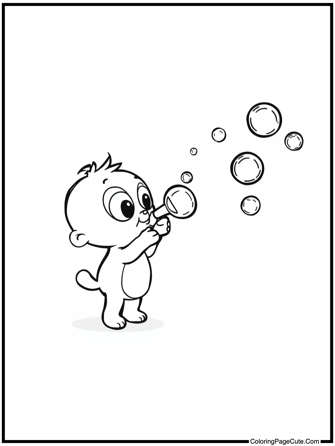 blowing bubbles