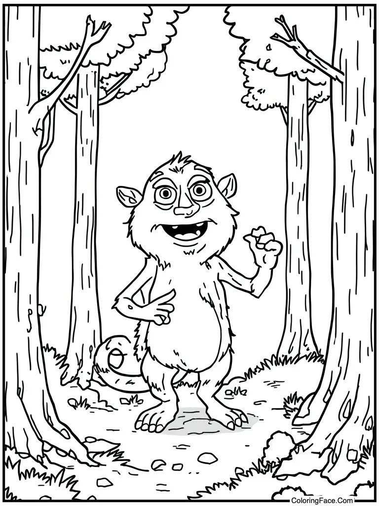 Tall monster singing bass