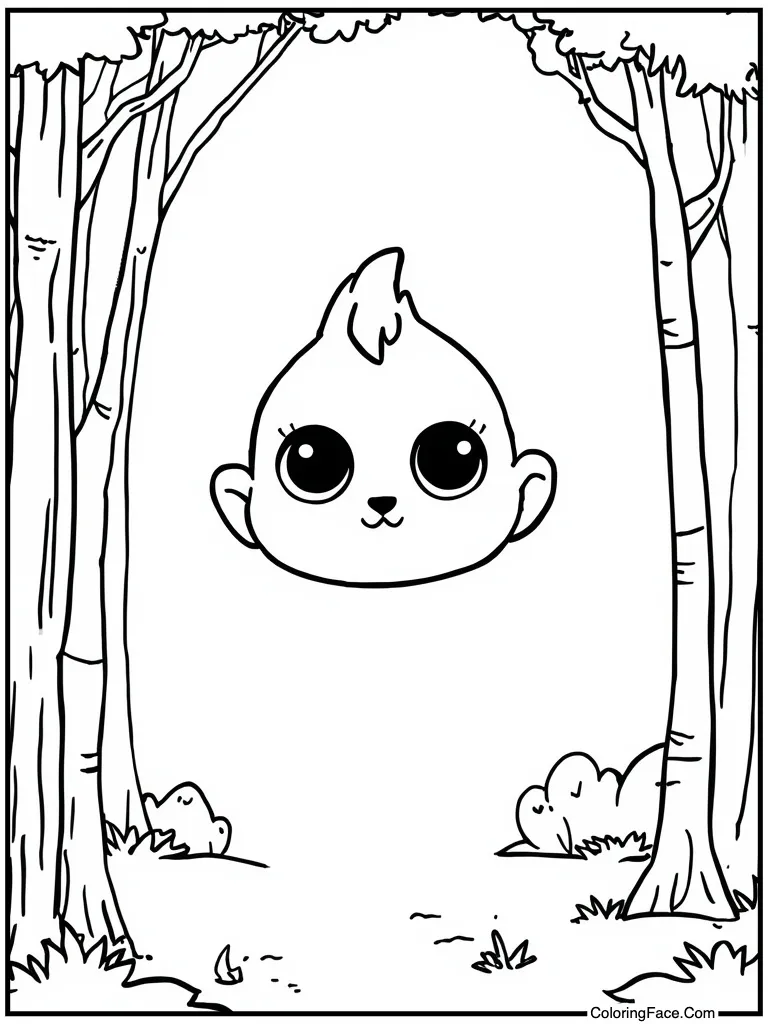 Small cute floating head