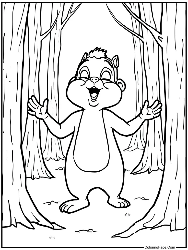 Red figure singing loud