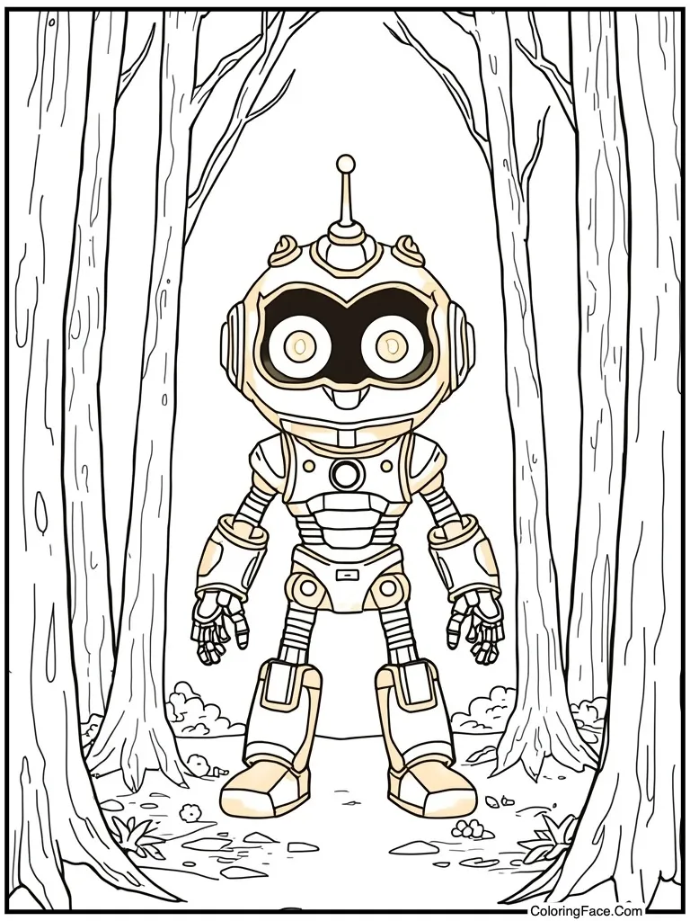 Golden robot shining bright