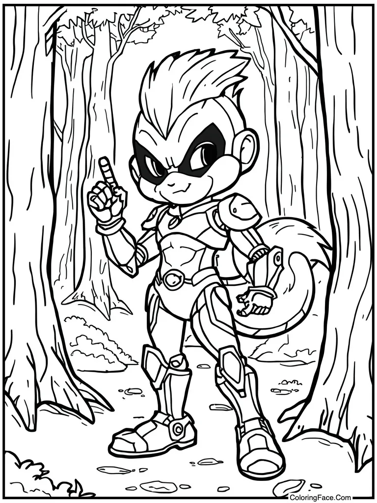 Silver cyborg looking cool