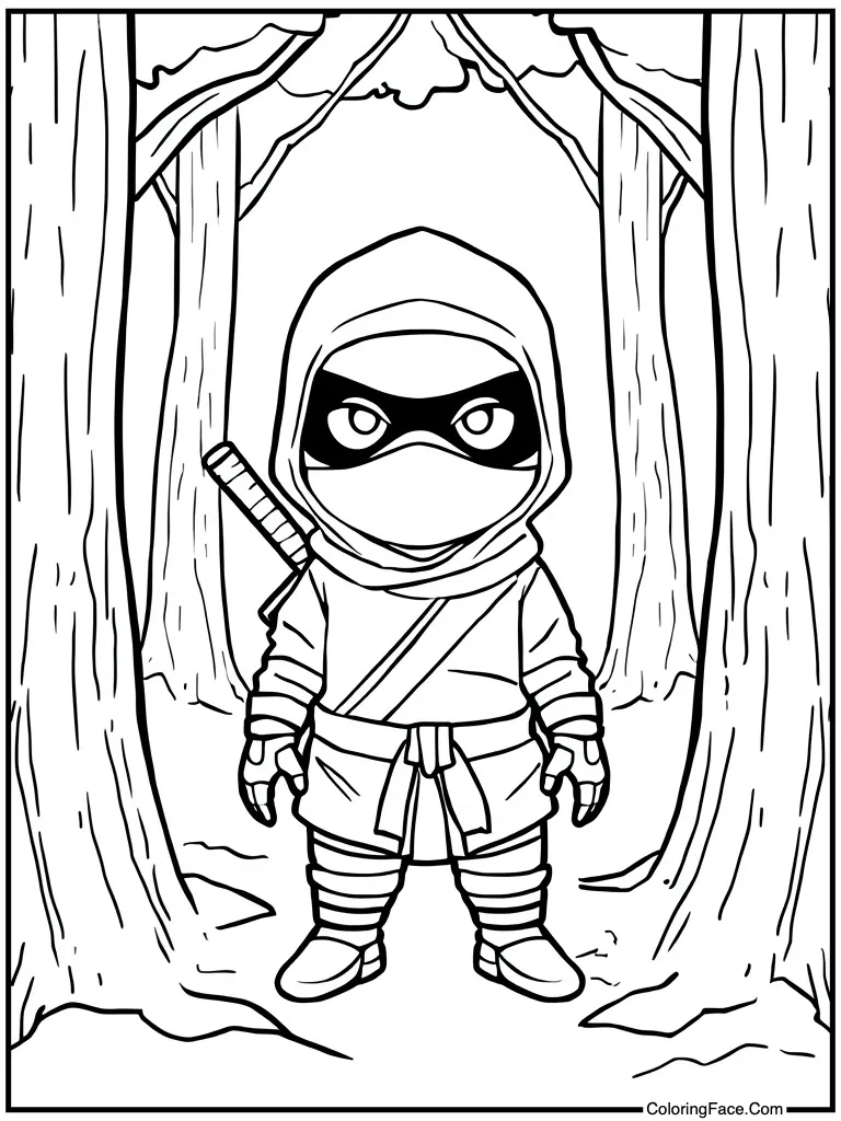 Ninja wearing black mask