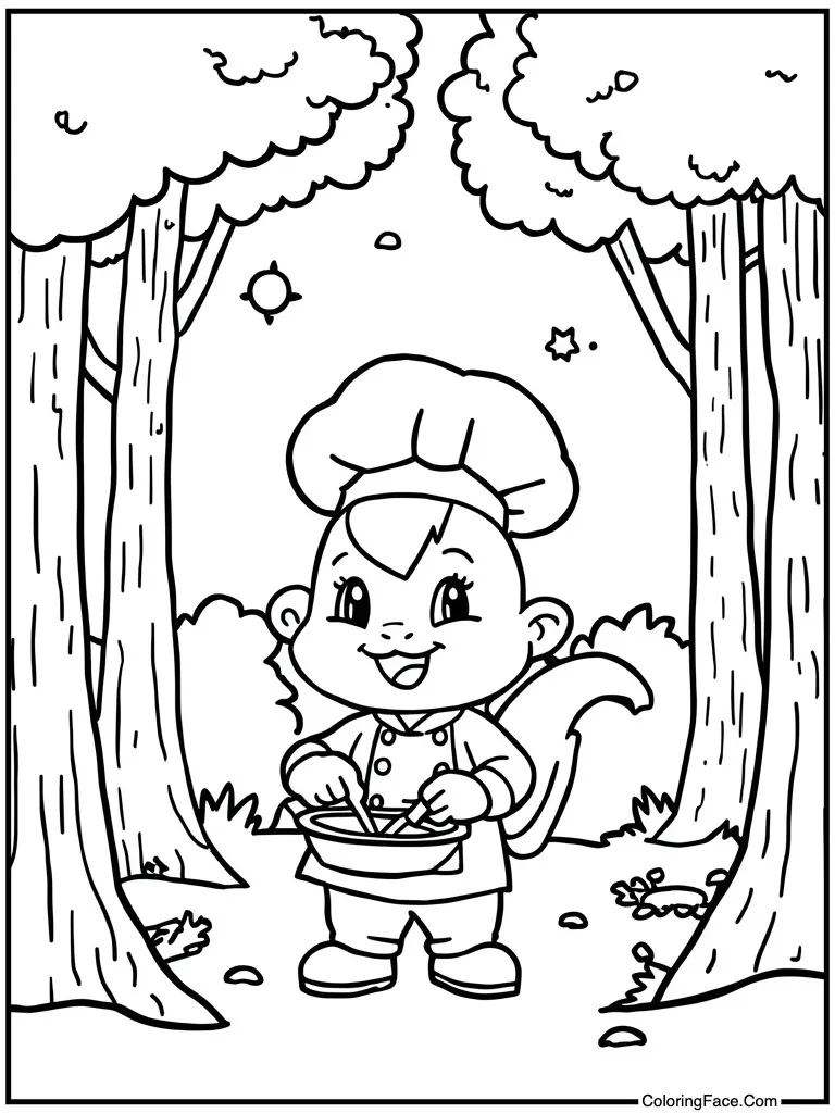 Chef hat cooking food