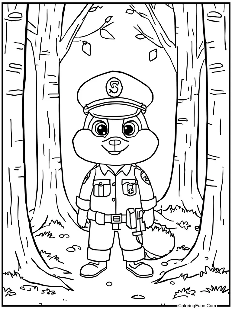 Police officer blue uniform