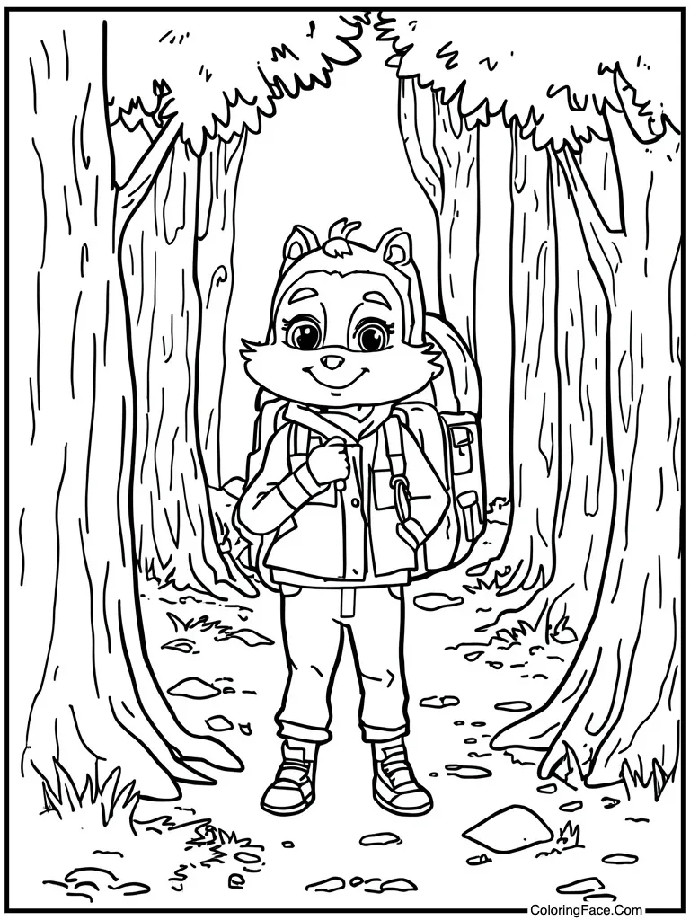 Student with heavy backpack