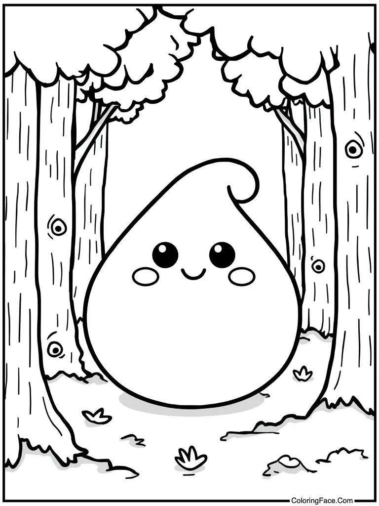 Pink blob happy face