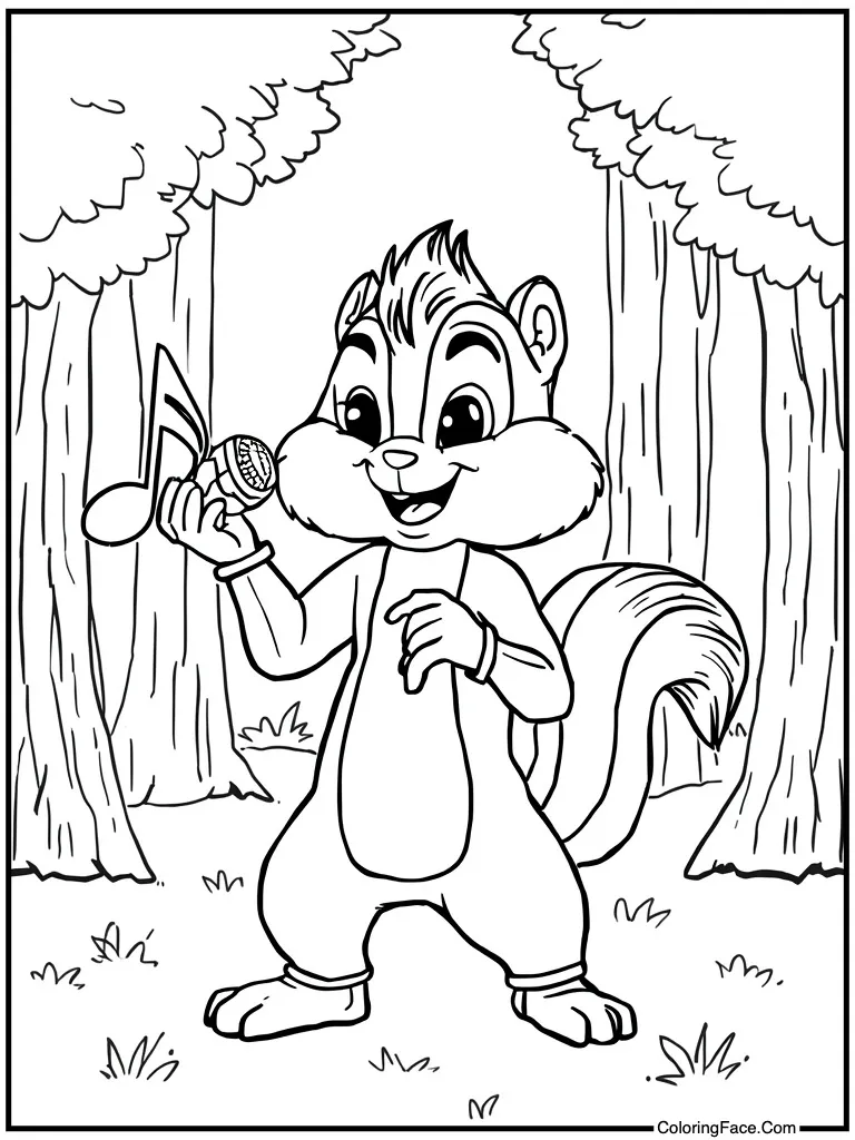 Singer holding high note