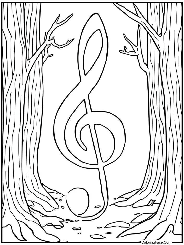 Treble clef symbol art