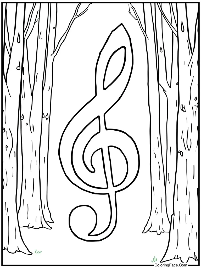 Bass clef symbol drawing