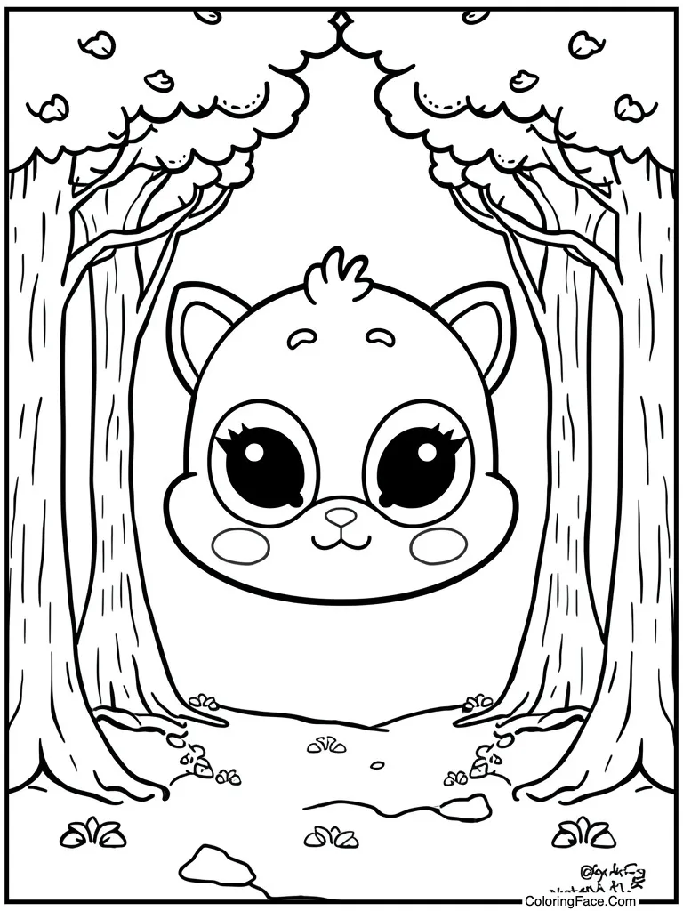 Kawaii big eyes face