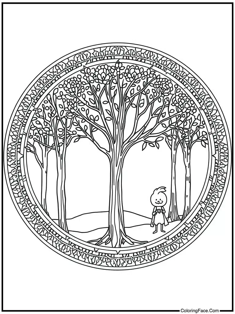 Mandala circle music theme