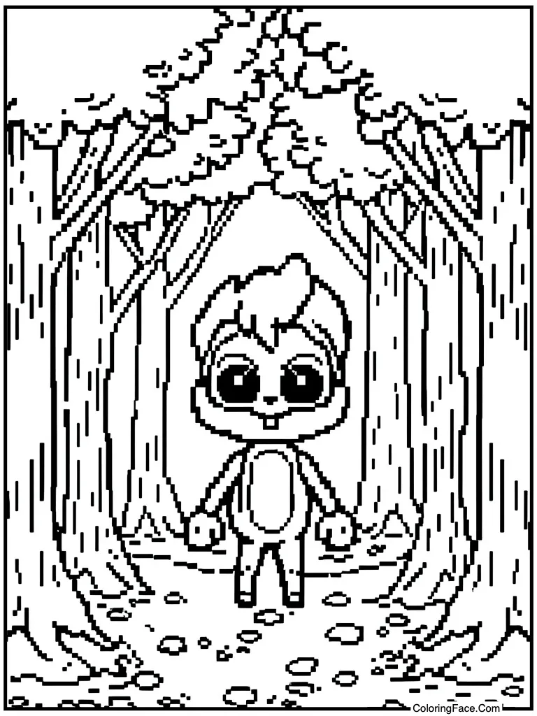 Pixel art retro block