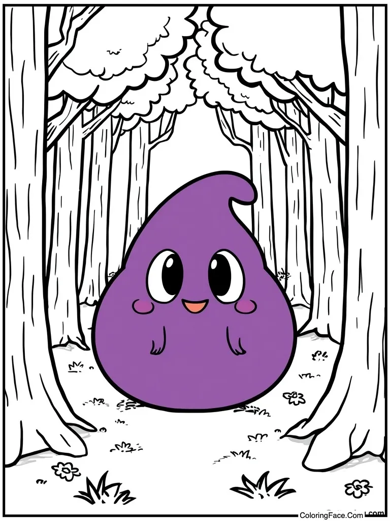 Durple purple blob shape