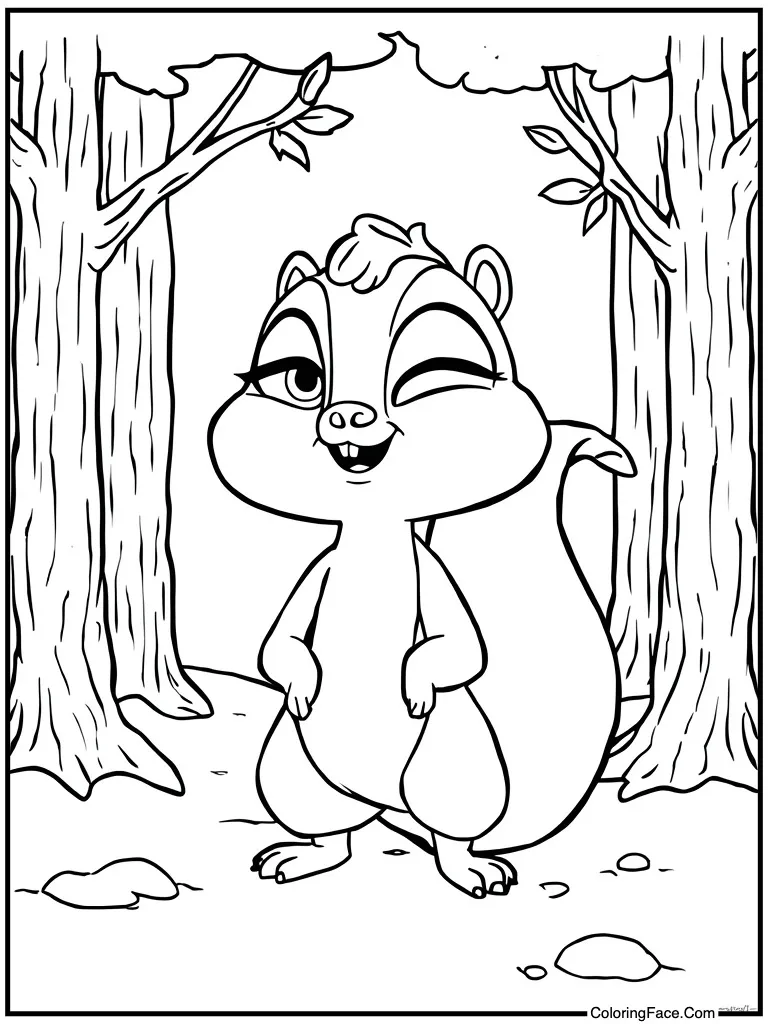 Winking funny face expression