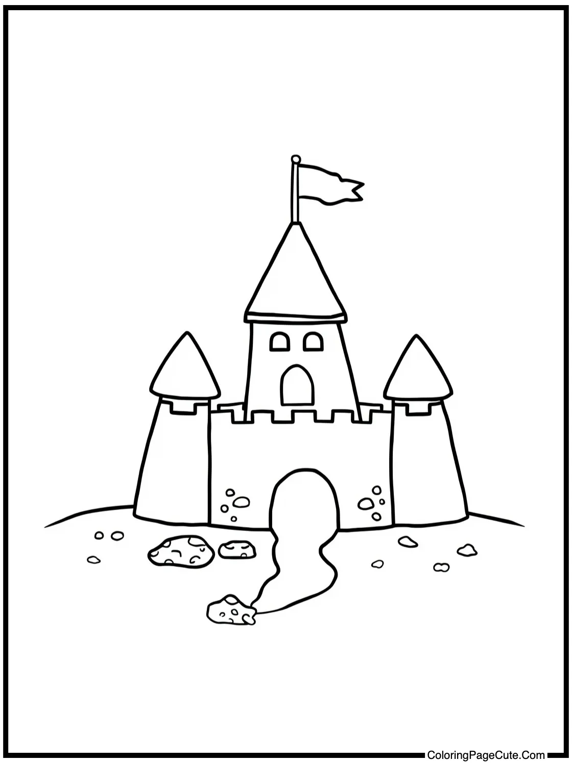 building a sandcastle