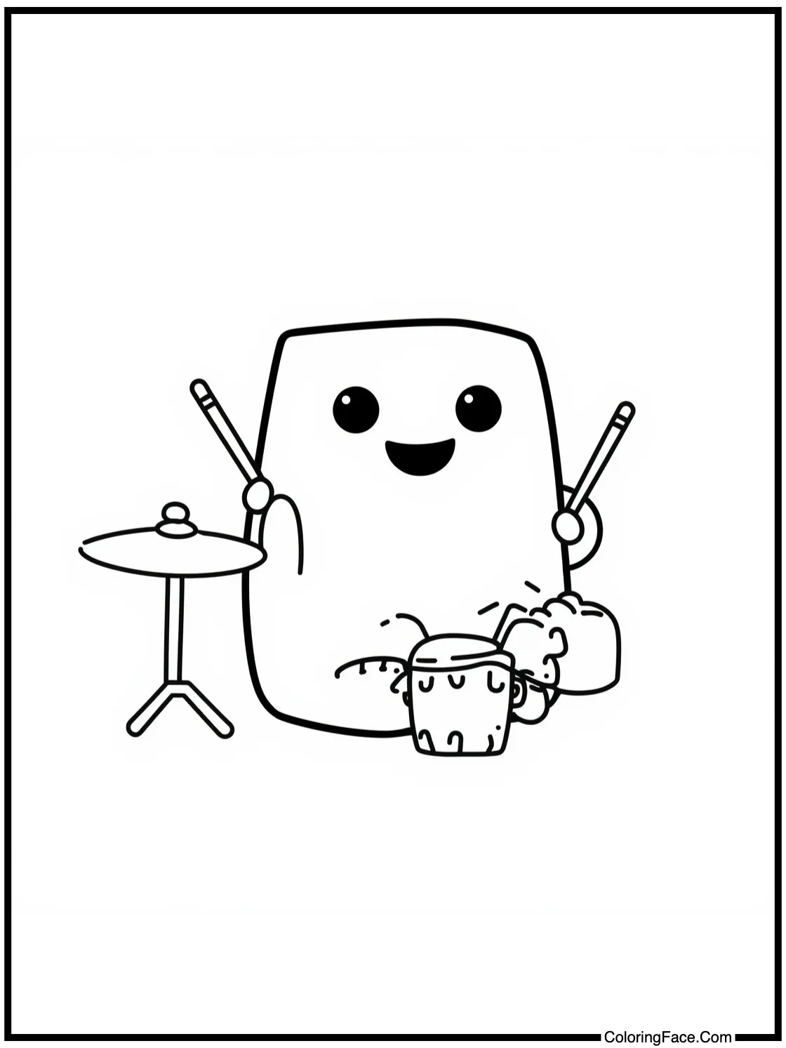 with instruments playing