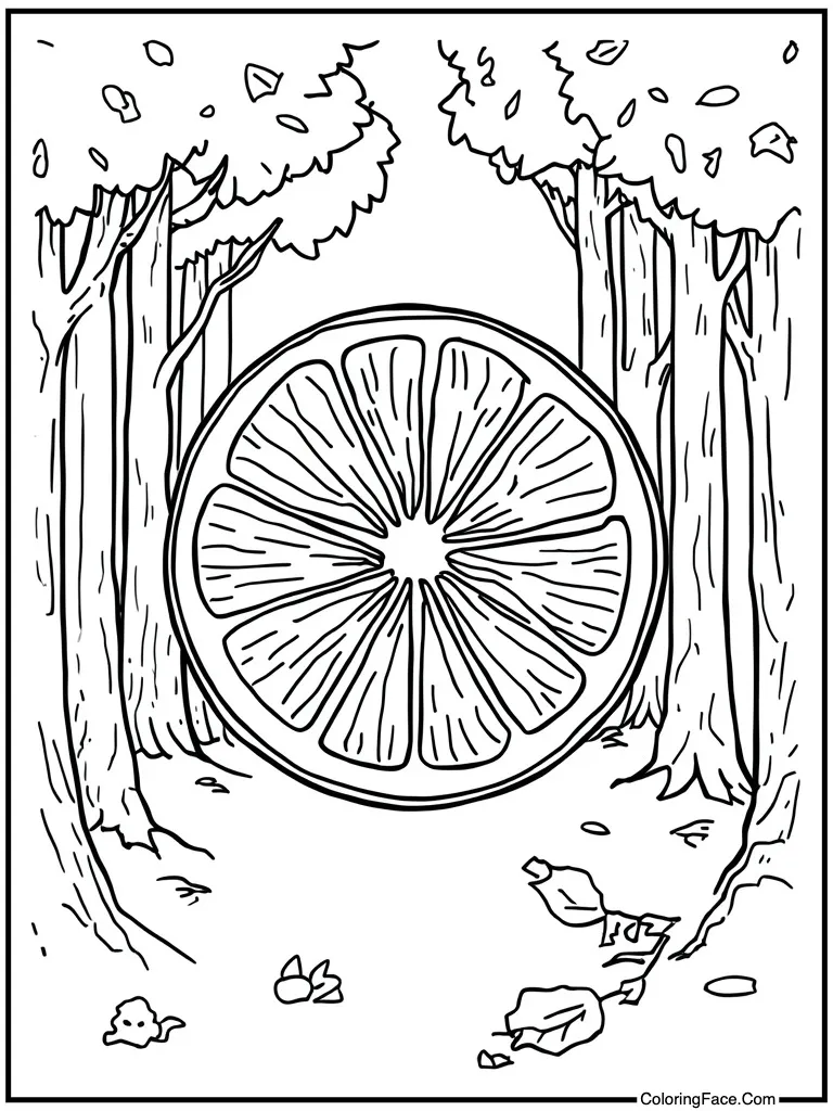 Orange fruit citrus slice