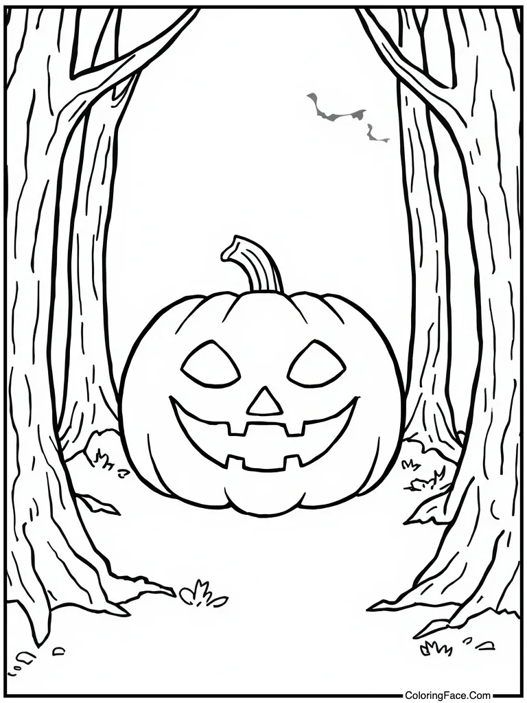 Pumpkin halloween orange face