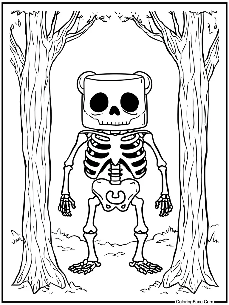 Skeleton bear bone ribs