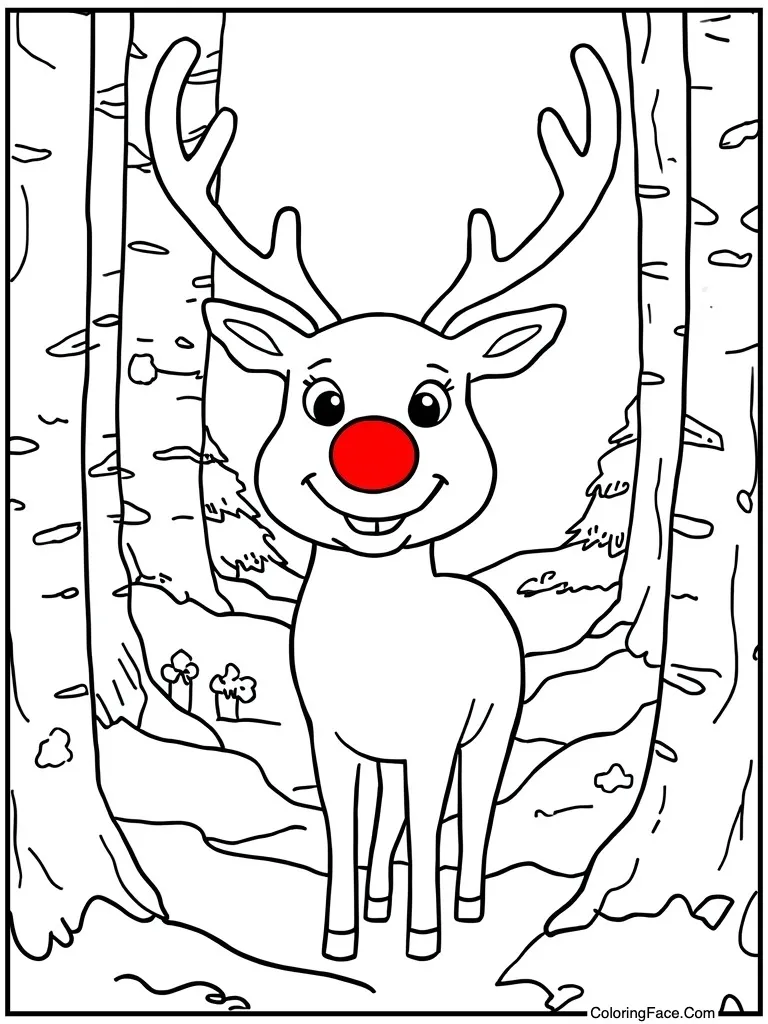 Reindeer with red nose