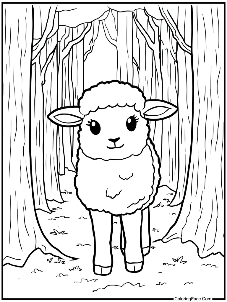 Lamb white fluffy wool