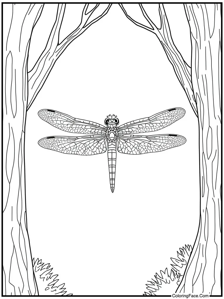 Dragonfly wings clear fly