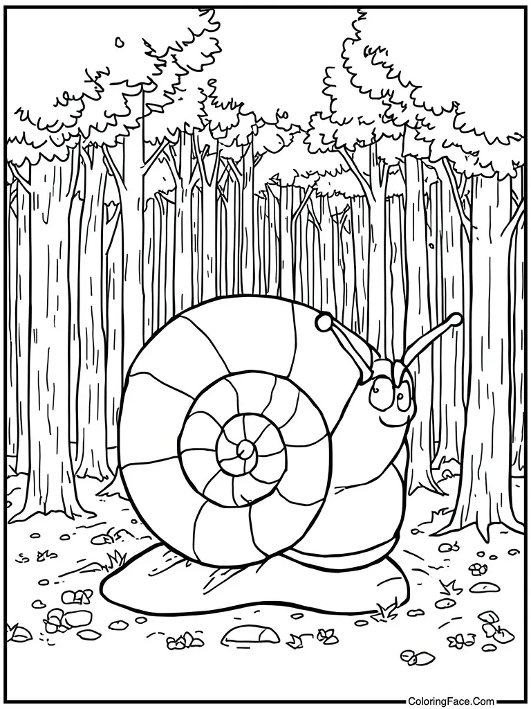 Snail shell spiral shape