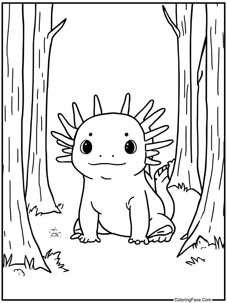 Archie axolotl pink gills