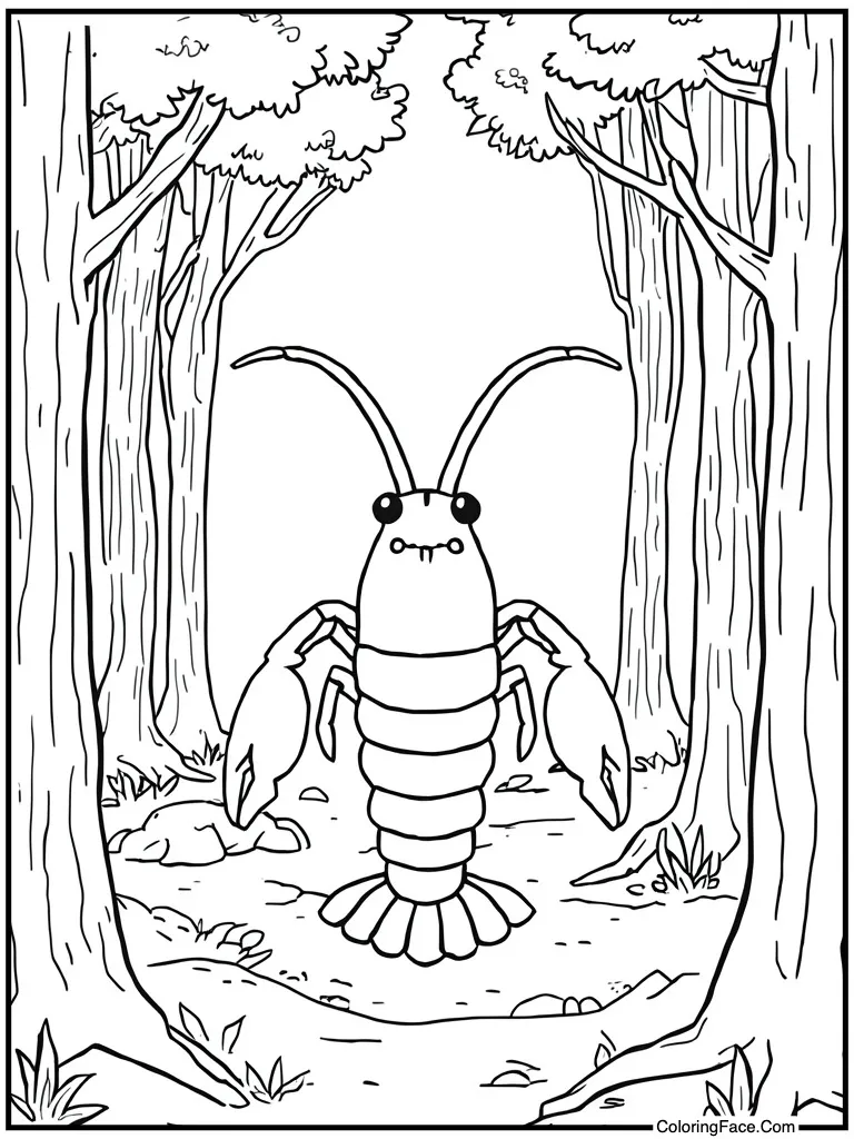 Lobster red shell tail