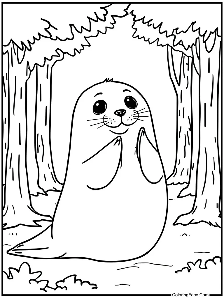 Seal clapping flippers happy