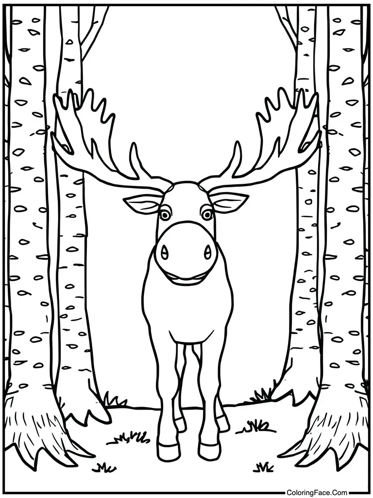 Moose antlers big brown