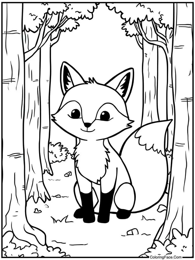 Fox orange bushy tail