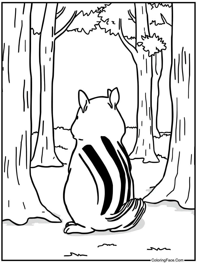 Chipmunk stripes on back