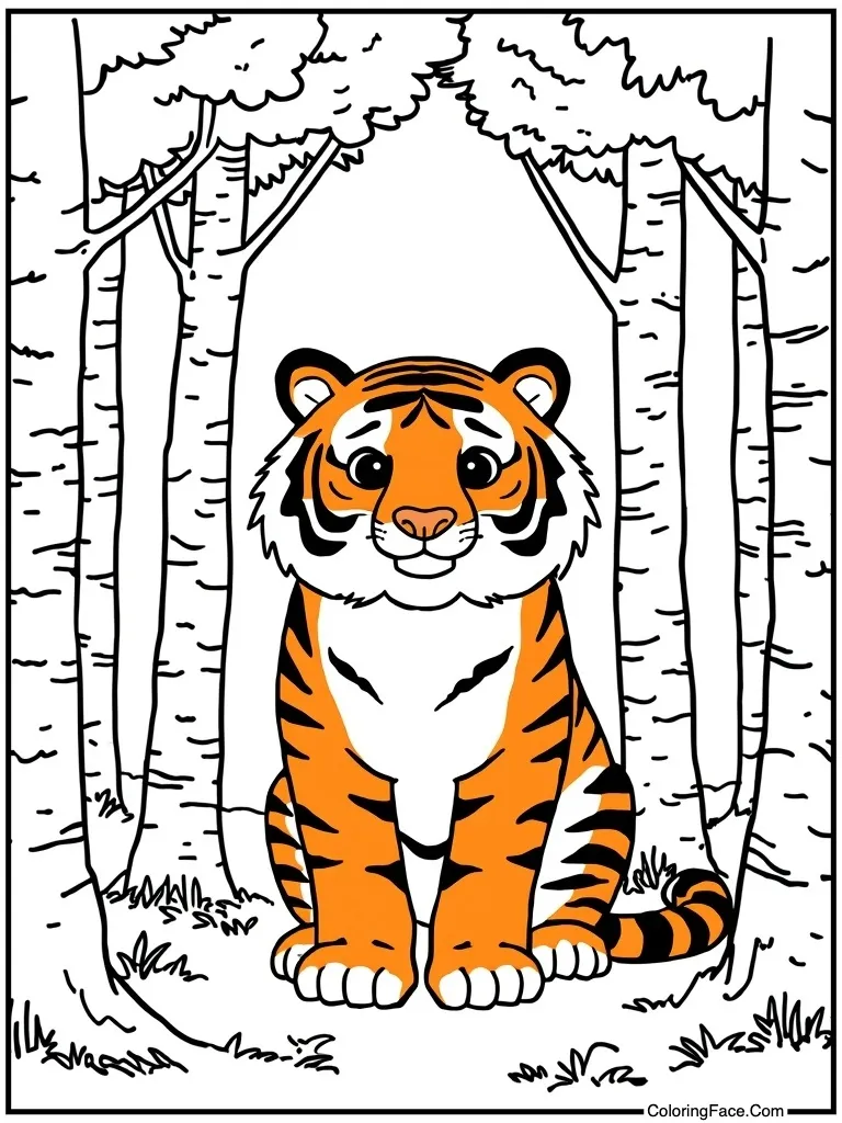 Tiger orange black stripes