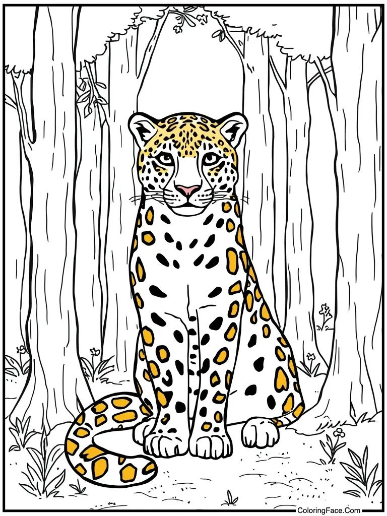 Leopard spots yellow fur