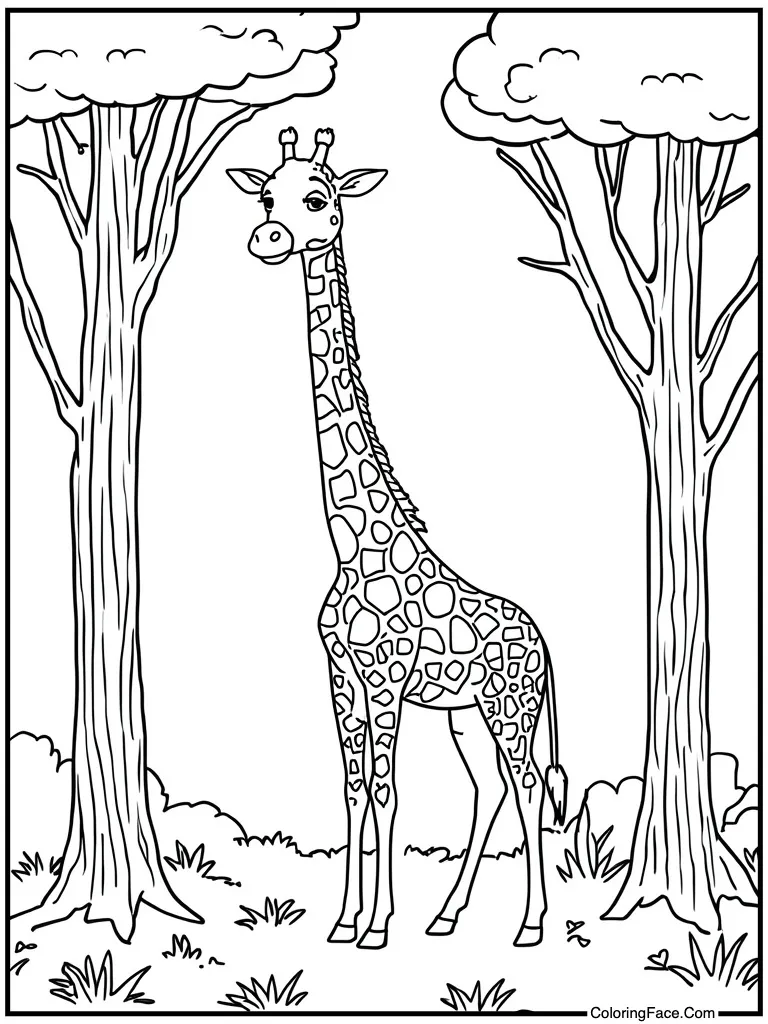 Giraffe long neck spots