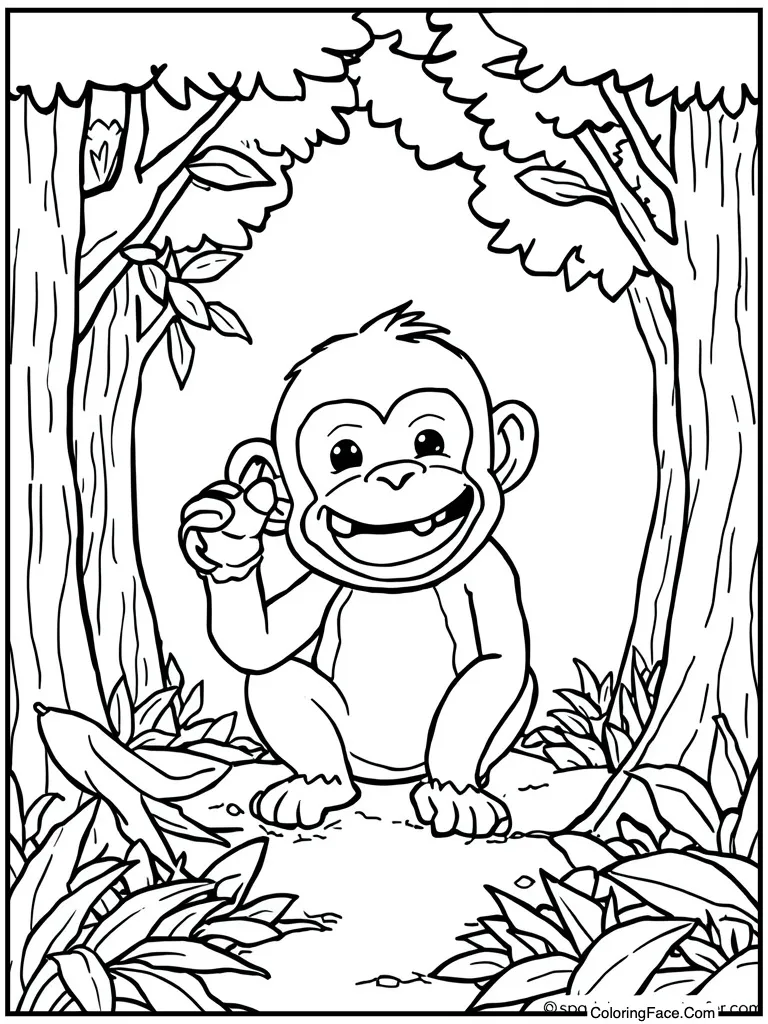 Monkey banana yummy snack