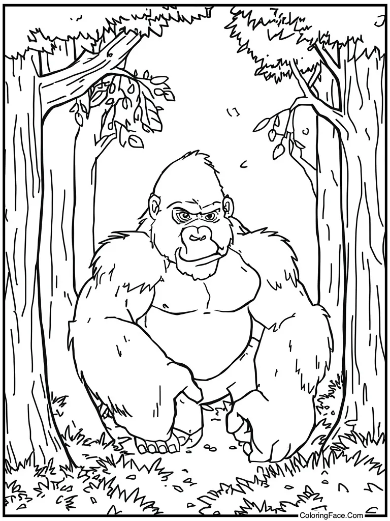 Gorilla strong chest muscles