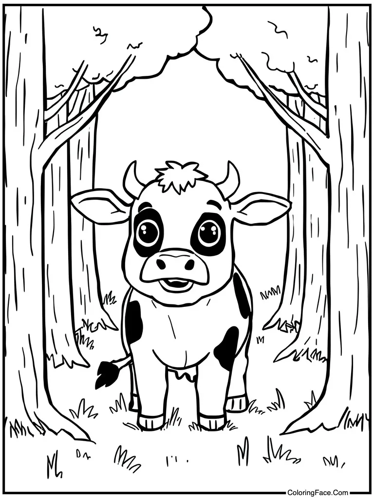 Cow eating green grass