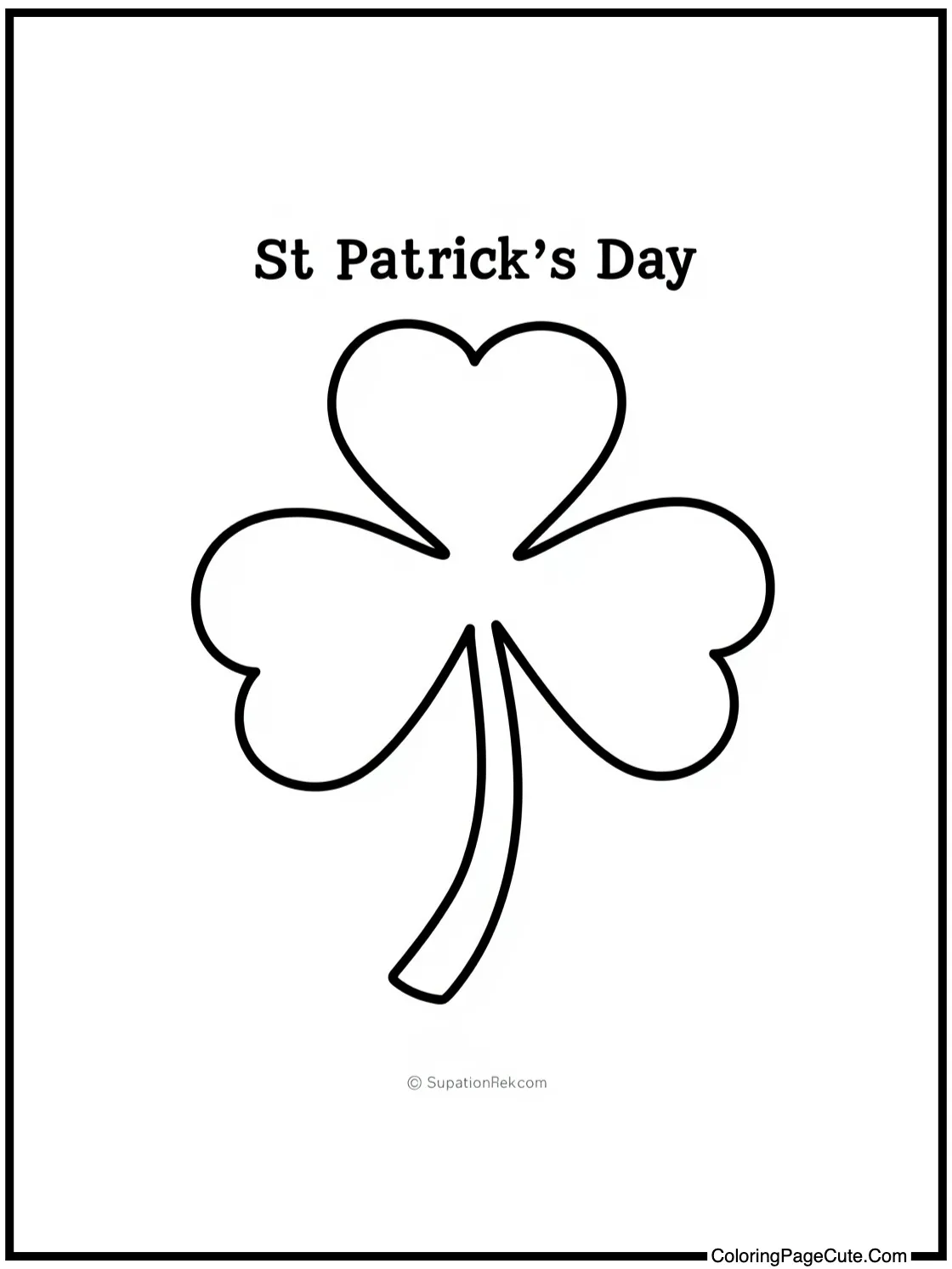 a cheerful shamrock