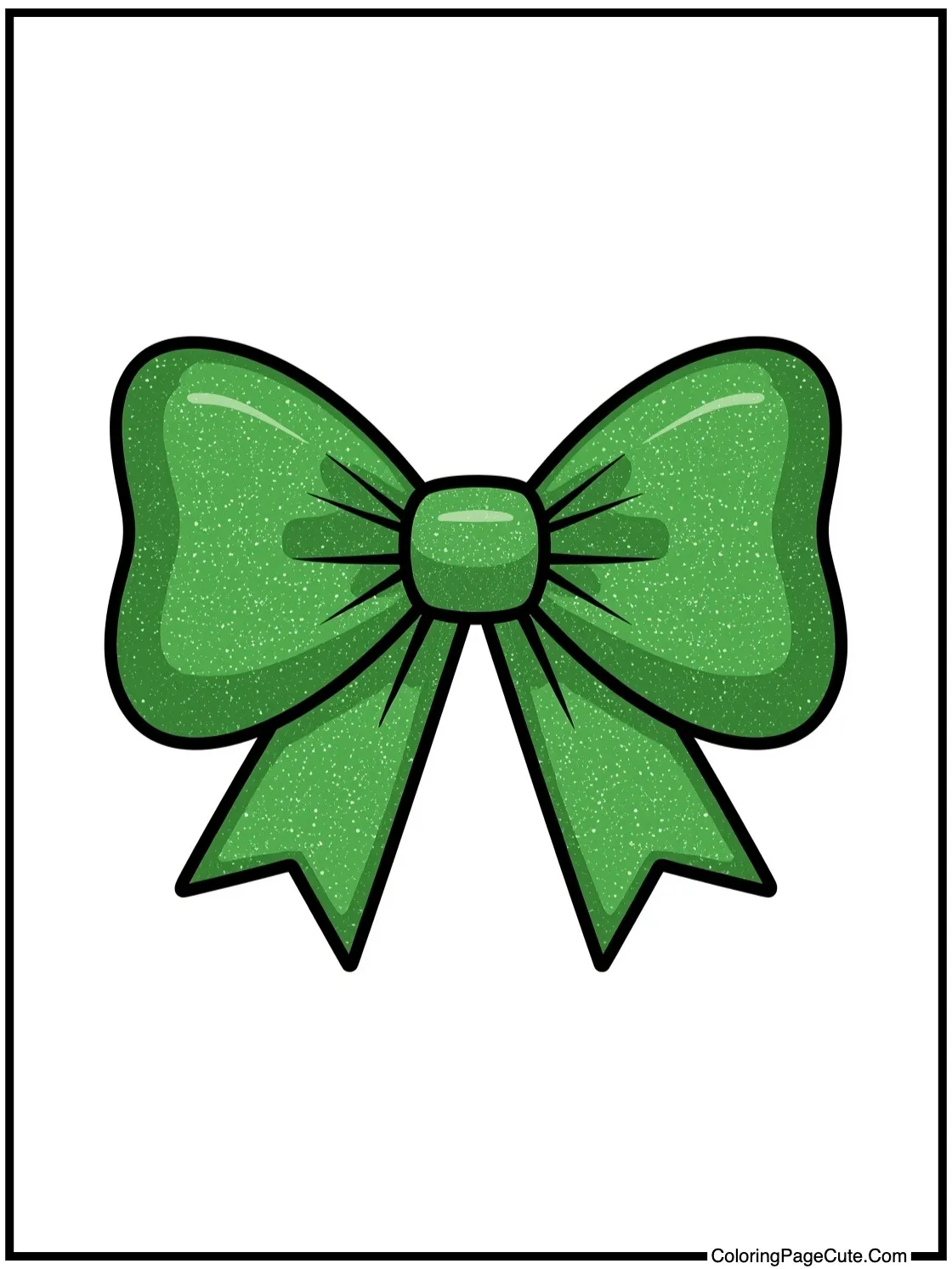 a green bow