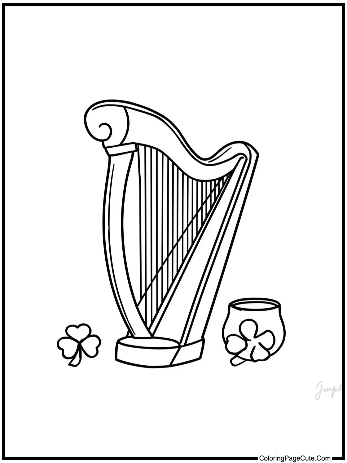 playing a harp