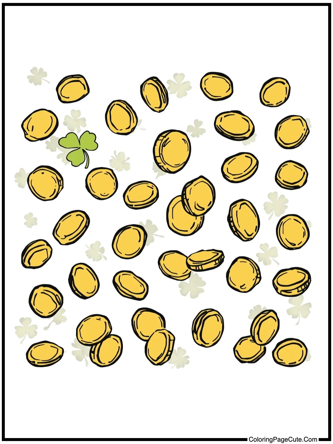 scattered gold coins