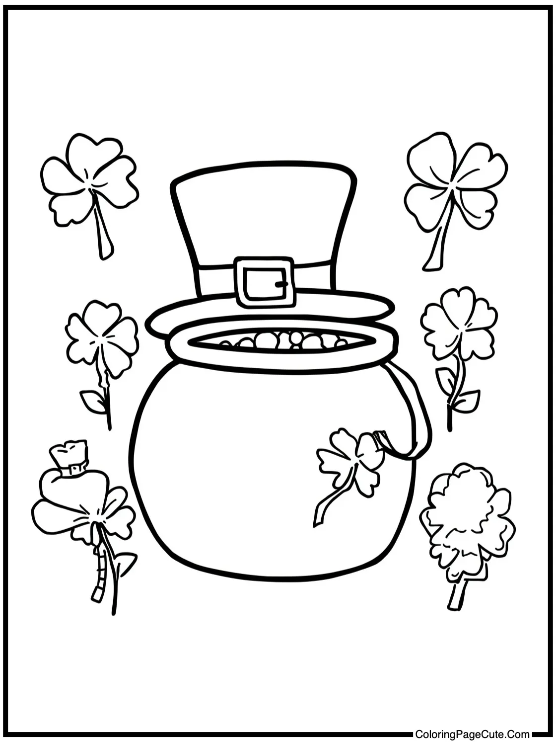 with lucky shamrocks