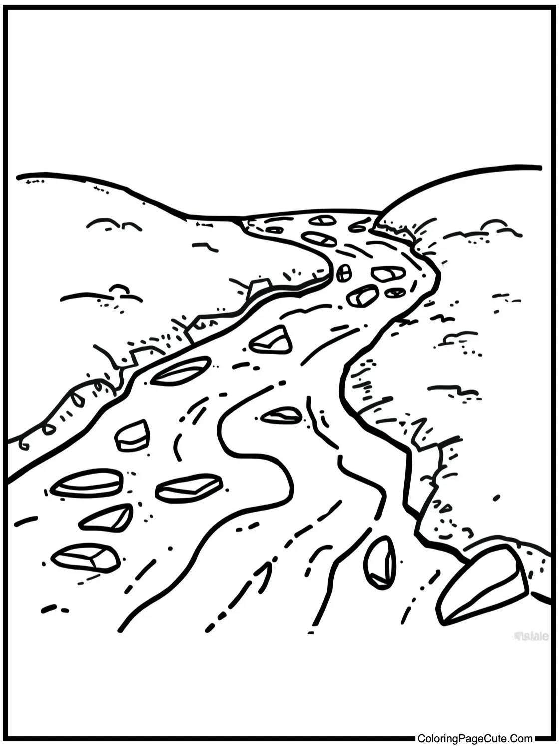 a flowing green river