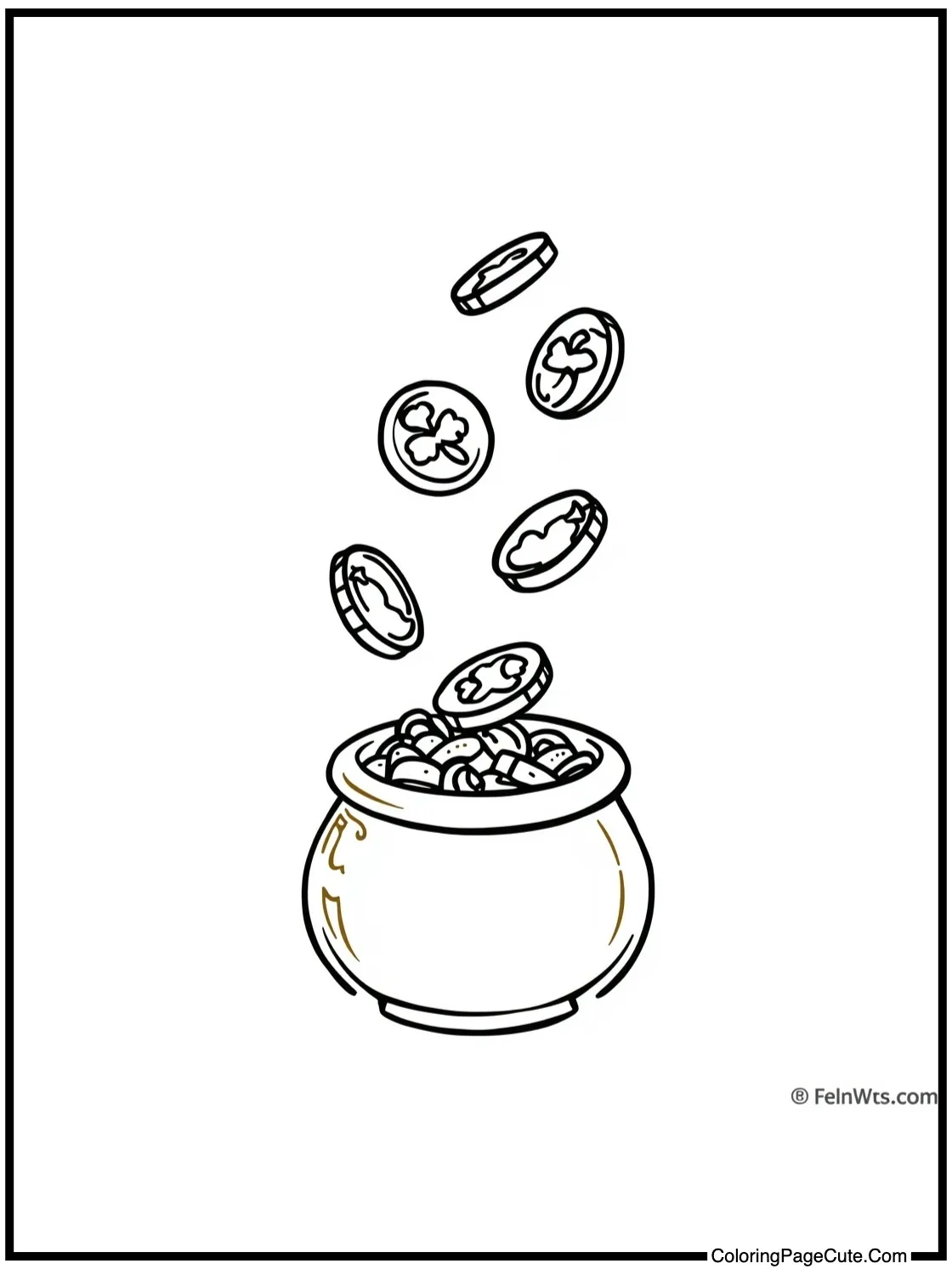 golden coins falling